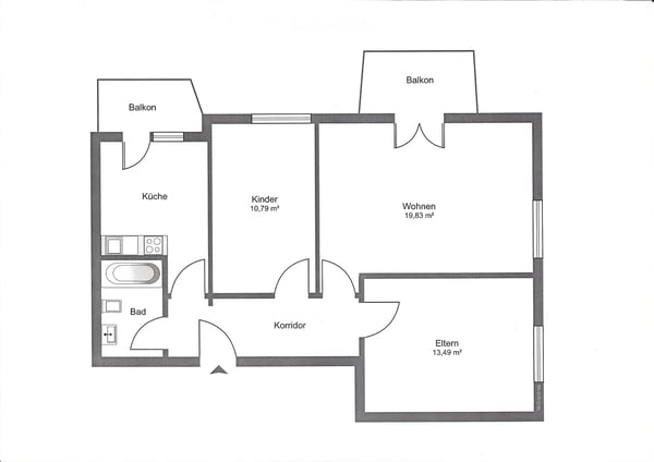 Charmante 3-Zimmer-Altbauwohnung mit Balkon in Kollbrunn 10