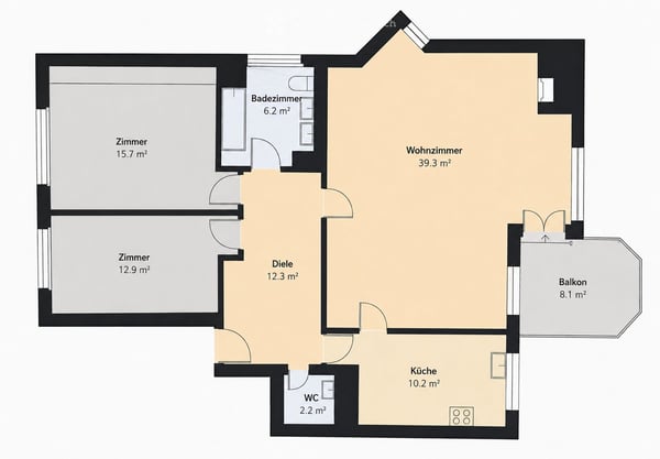 Ruhiges Penthouse mit See- und Alpenblick in Enge 11
