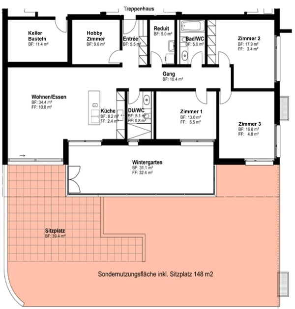 Exklusive Gartenwohnung mit grossem Wintergarten 5