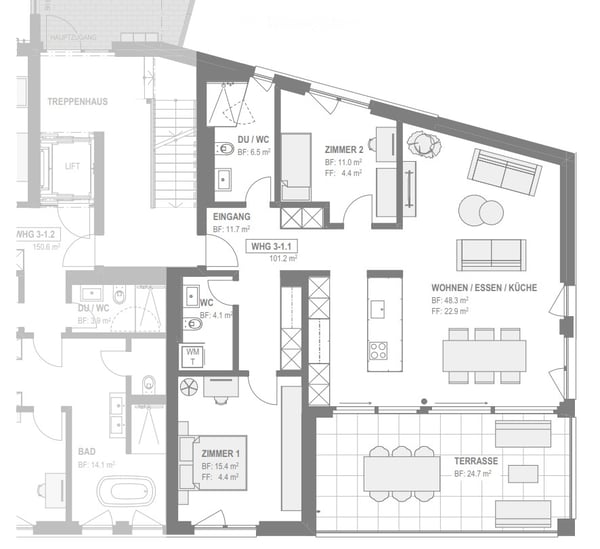 Neubau-Erstbezug in Rafz – 3.5 Zimmer, 101 m² und grosse gedeckte Terrasse 5
