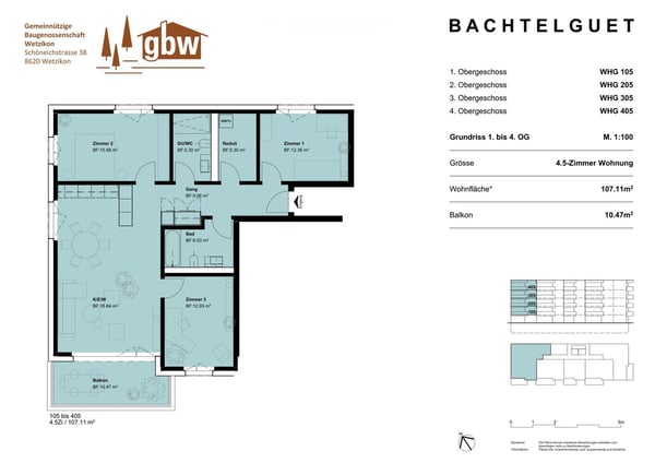Erstvermietung: 4.5-Zimmer in Wetzikon ( weitere Wohnungen verfügbar)