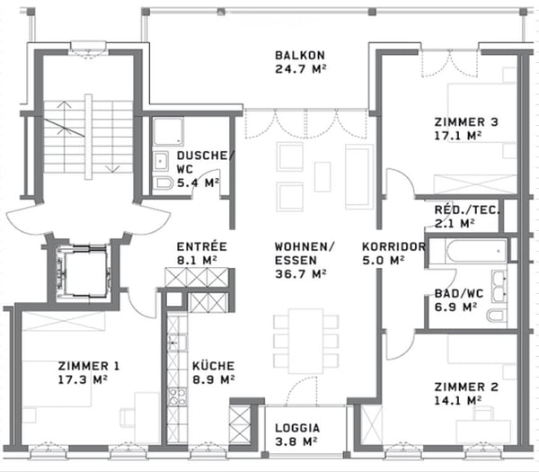 Moderne 4.5-Zimmer-Wohnung mit Balkon in Wallisellen 11