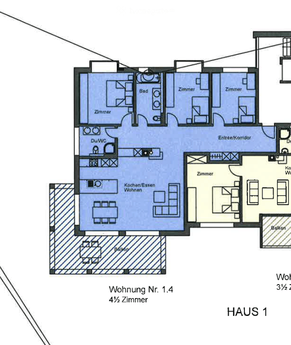 Grosszügige 4.5 ZWG mit Südwest-Balkon und Bergsicht (Zweitwohnung möglich) 13