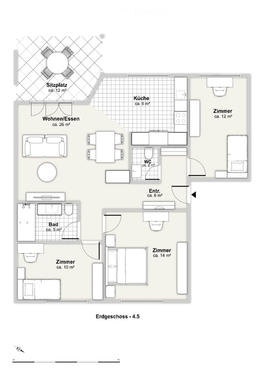4.5-Zimmer-Gartenwohnung im Erdgeschoss 10