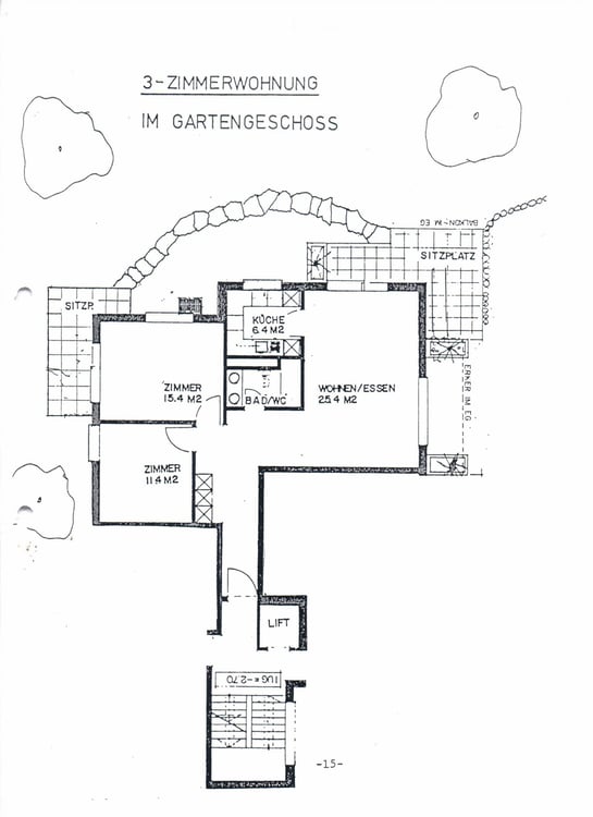 Attraktive ruhige sonnige und sehr zentral gelegene 3-Zimmer-Gartenwohnung (unbefristet) 7
