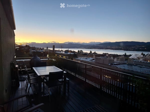 4.5 Zi., See-Sicht, ruhig, 4 Minuten vom Bhf- 4.5 Rooms | 180° Lake View | Quiet | 4 Min. to Train 4