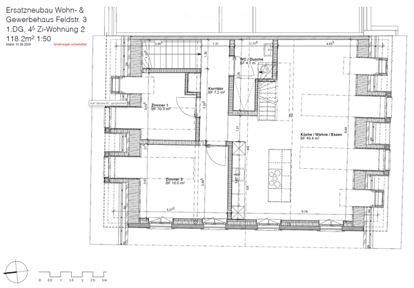 Erstvermietung: Grosszügige 4.5-Zimmer-Maisonette-Wohnung 2