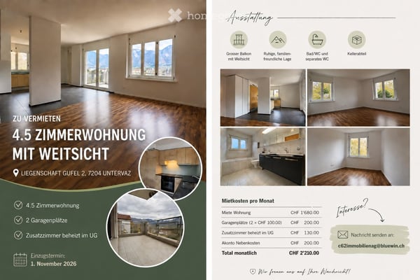 Geräumige 4.5-Zimmer-Wohnung mit Bergblick in Untervaz 1