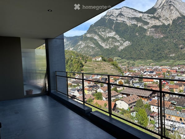Moderne 2.5-Zimmer-Neubauwohnung mit Bergblick, Sauna & Naturpool in Mels 2