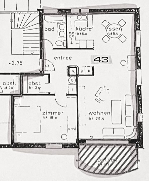 Helle und grosszügige 2½-Zimmerwohnung mit grossem Balkon in Kirchdorf AG 15