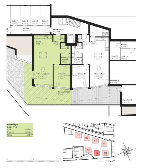 Stilvolle 2.5-Zimmer-Wohnung mit traumhafter See- und Bergsicht in Gunten mit Garage platz inklusive 12