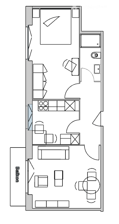 Moderne 2-Zimmer-Wohnung in ruhiger Lage beim Tellplatz – Nähe Bahnhof SBB 9
