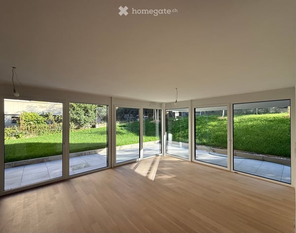 À louer – grand 2.5 pièces neuf avec jardin à deux pas de la gare