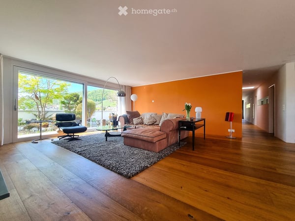 Helle Attikawohnung mit schöner Aussicht, grosser Terrasse und Garten über den Dächern von Wettingen 9