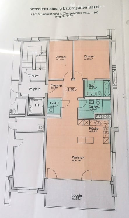 1A LAGE 3,5 ZI. WOHNUNG NÄHE KUNSTMUSEUM und RHEIN 13