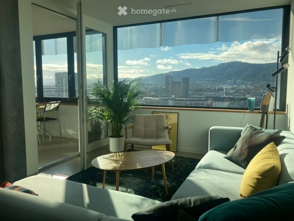 Moderne 2.5-Zimmer-Wohnung mit atemberaubendem Stadtblick im 19. Stock – Zürich West 2