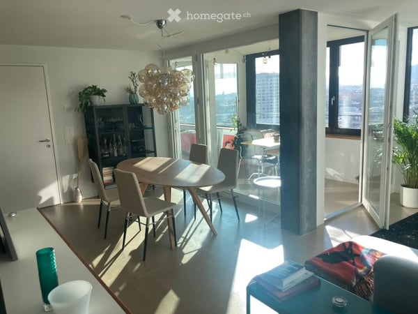 Moderne 2.5-Zimmer-Wohnung mit atemberaubendem Stadtblick im 19. Stock – Zürich West 3