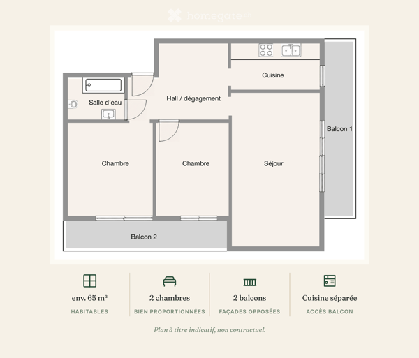 Lumineux 3,5 pièces avec 2 balcons et garage – Echallens 14