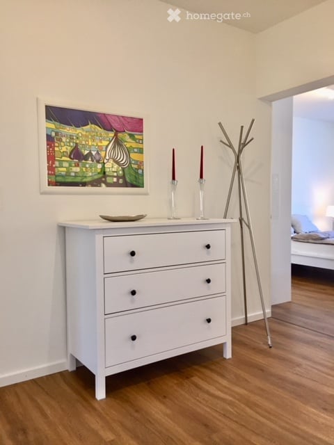3.5 Z. Wohnung möbl. mit Balkon am Park / 3.5 room furnished apartment incl. balcony facing the park 3