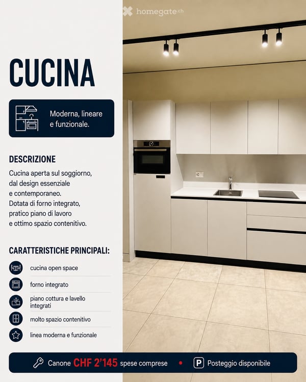 Appartamento moderno e arredato di 2.5 locali a Lugano – Disponibile subito 2