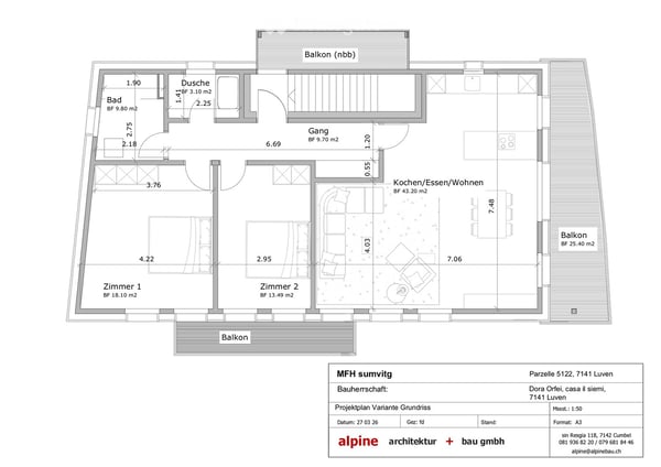 Charmante 4.5- (3.5) Zimmer-in Hausprojekt zu kaufen in Luven, Graubünden 7