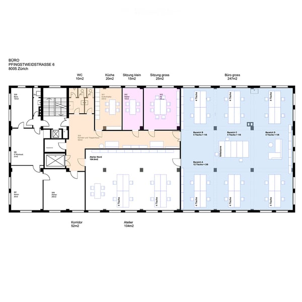 Bürofläche im Altbau – Pfingstweidstrasse 6, Zürich 8005 5
