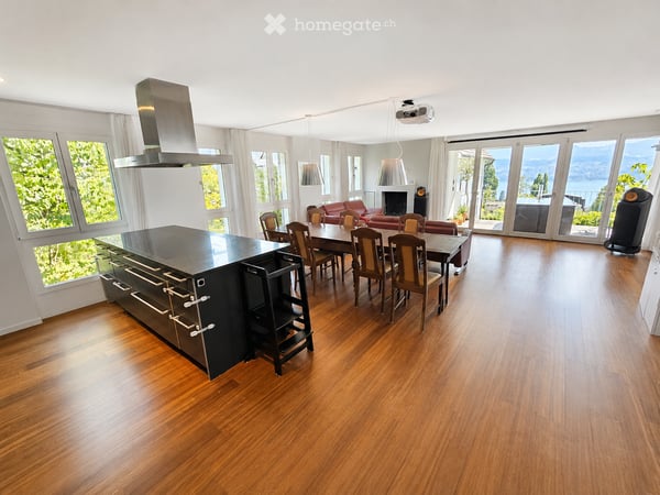 Grosszügige 5.5 Zimmer Wohnung mit Seeblick, Balkon, Hobbyraum und Keller in Erlenbach