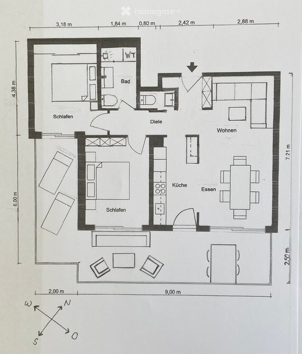 Helle, zentrale 3.5 Zimmer Ferienwohnung 17
