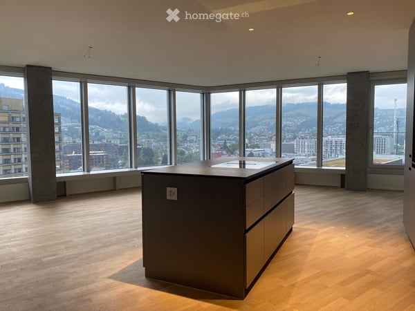 Stunning New 3.5-Room Apartment on the 9th Floor in Kriens