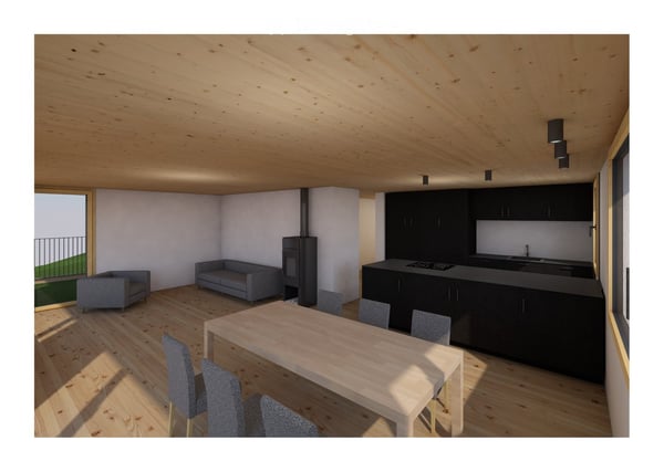 Moderne 3.5-Zimmer-Terrassenwohnung im Neubau in Cunter, Graubünden 1