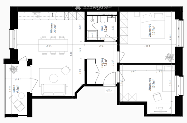 Fully renovated apartment in Gellert / St. Alban 6