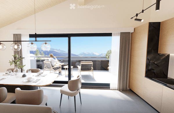Magnifique appartement en attique de 3.5 pièces à Arbaz 1