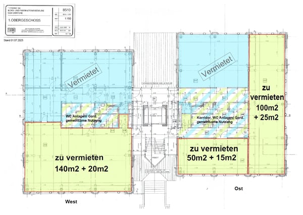 Bürofläche od. Kleinproduktion, Auslieferungslager 65 / 125 / 160 m2 im 1.OG 5