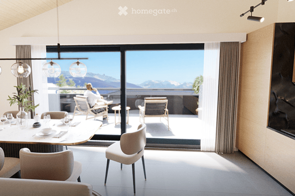 Magnifique appartement en attique de 3.5 pièces à Arbaz 2