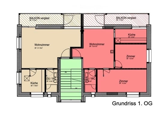 Neue 1.5 Zimmerwohnung mit Terrasse und 1.5 Zimmer-Wohnungen mit Loggia, gute Lage, in Schlieren 26