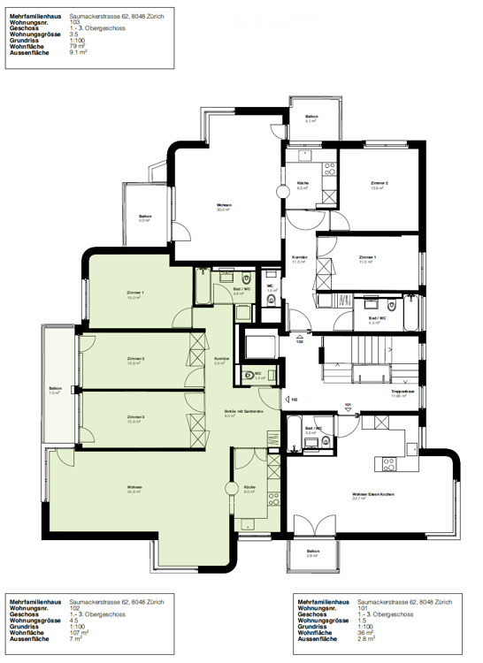 ERSTVERMIETUNG 4.5- Zimmerwohnung 1.OG, 8048 Zürich zu vermieten 3