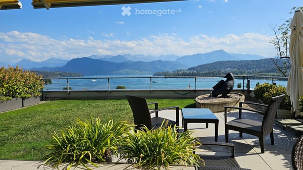 Premium-Wohnen an erhöhter Lage mit schönster Panoramasicht auf See & Berge