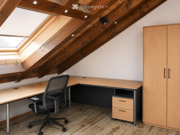 Helle 3½-Zimmer-Dachwohnung mit Balkon und Cheminée in Lachen SZ 6