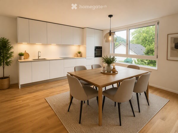Moderne 1.5-Zimmer-Neubauwohnung mit Balkon in Hunzenschwil