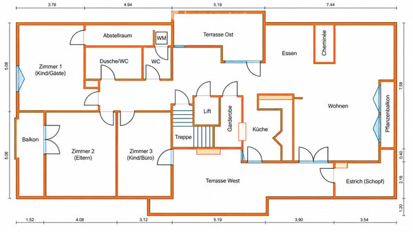 Grosszügige Penthouse-Wohnung mit 4.5 Zimmer, viel Licht und Privatsphäre in Solothurn 10