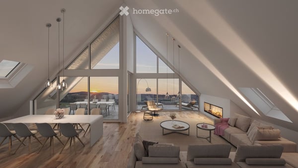 Exklusive 5/6 Zimmer Maisonette Dachwohnung mit Panoramablick und fantastischer Weitsicht 2