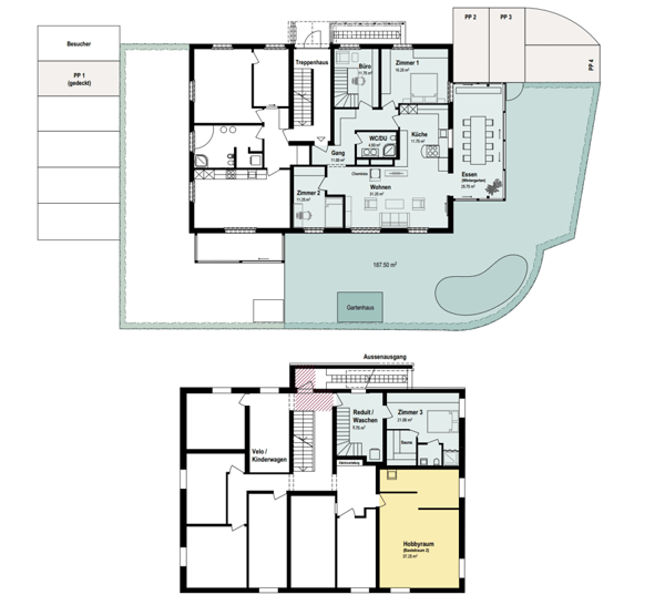 Exklusive 4.5-Zimmer-Gartenwohnung mit vier Parkplätzen, Cheminée und Sauna 20