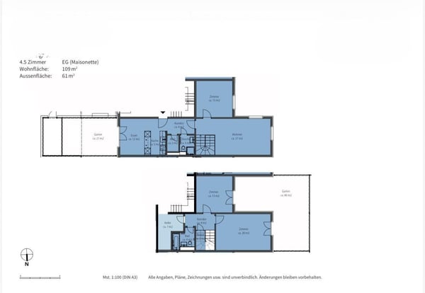 Maisonette-Wohnung mit Terrasse und Garten 5