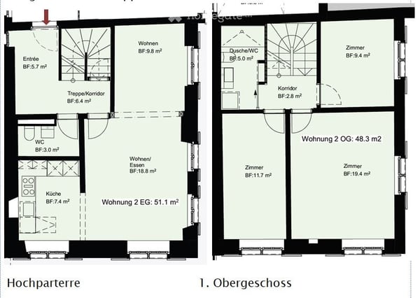exklusive 4.5-Zimmer-Maisonette-Wohnungen in Meilen (2 verschiedene Wohnungen) 1