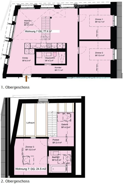 exklusive 4.5-Zimmer-Maisonette-Wohnungen in Meilen (2 verschiedene Wohnungen) 2