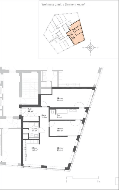Helle 1-Zimmer-Wohnung im 11. OG mit Panoramablick – Basel 4051 7