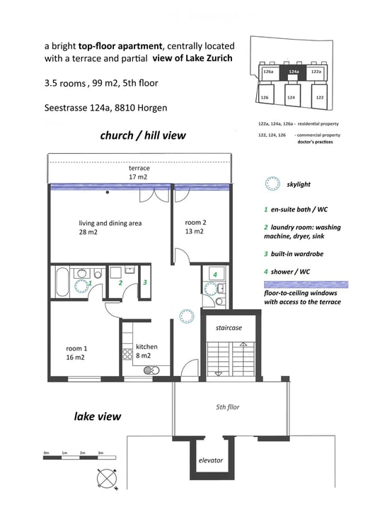 Bright 3.5-Room Furnished Apartment with Lake Views in Horgen – Seestrasse 124A 2