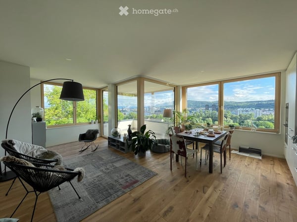 Helle 1.5-Zimmer-Neubauwohnung in Höngg mit Panoramablick und Loggia 1