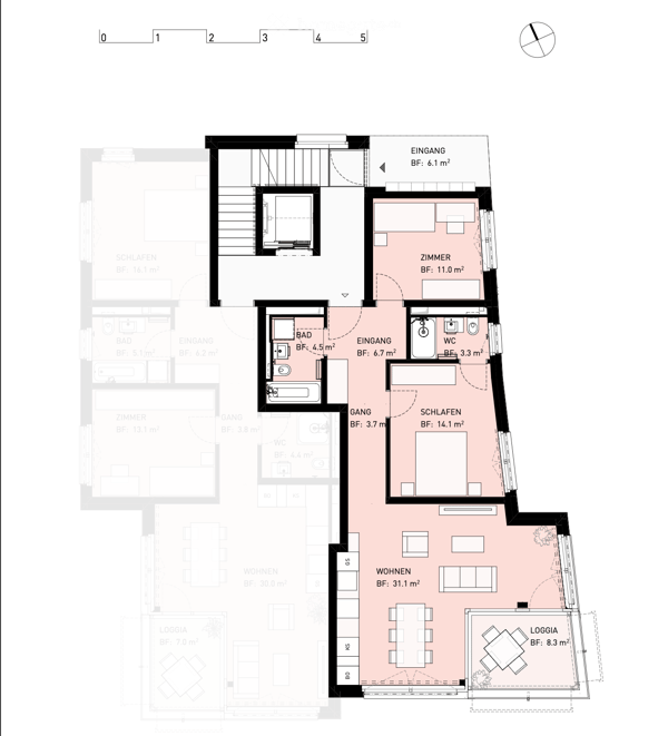 Helle 1.5-Zimmer-Neubauwohnung in Höngg mit Panoramablick und Loggia 5