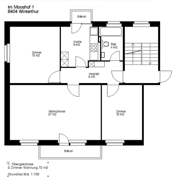 Helle 3-Zimmerwohnung in Oberwinterthur 7